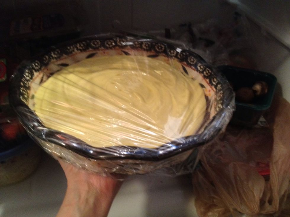 Cover it with plastic wrap and let it set in the fridge overnight.