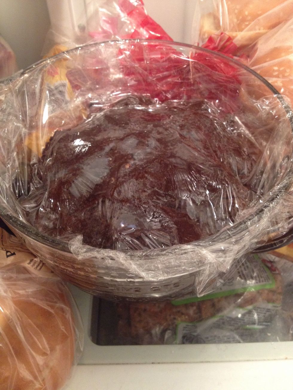 Cover it with plastic wrap and refrigerate overnight.