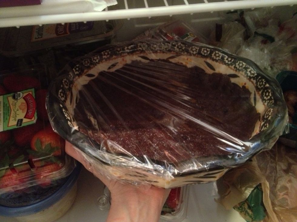 Cover it with some plastic wrap and let it set in the fridge for a bit.