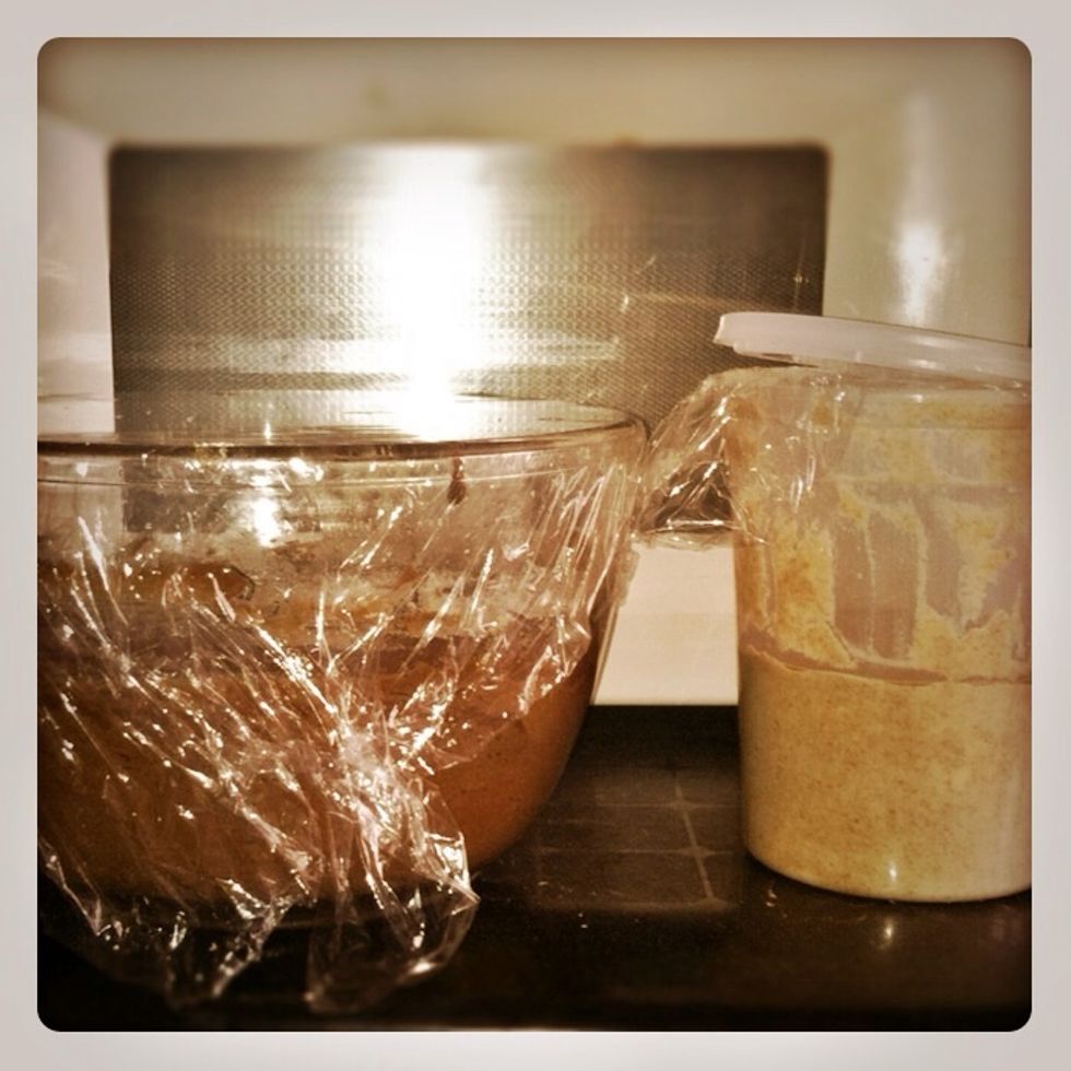 Cover loosely with a towel or plastic wrap and let set for at least 2hrs in a warm place The top of the refrigerator is where i proof my cultures. The little guy is day one of my sourdough culture.
