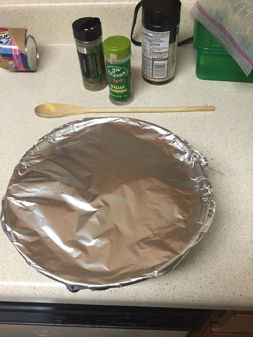 Cover making sure aluminum foil isn't touching top