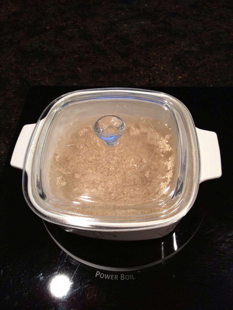 Cover on medium heat