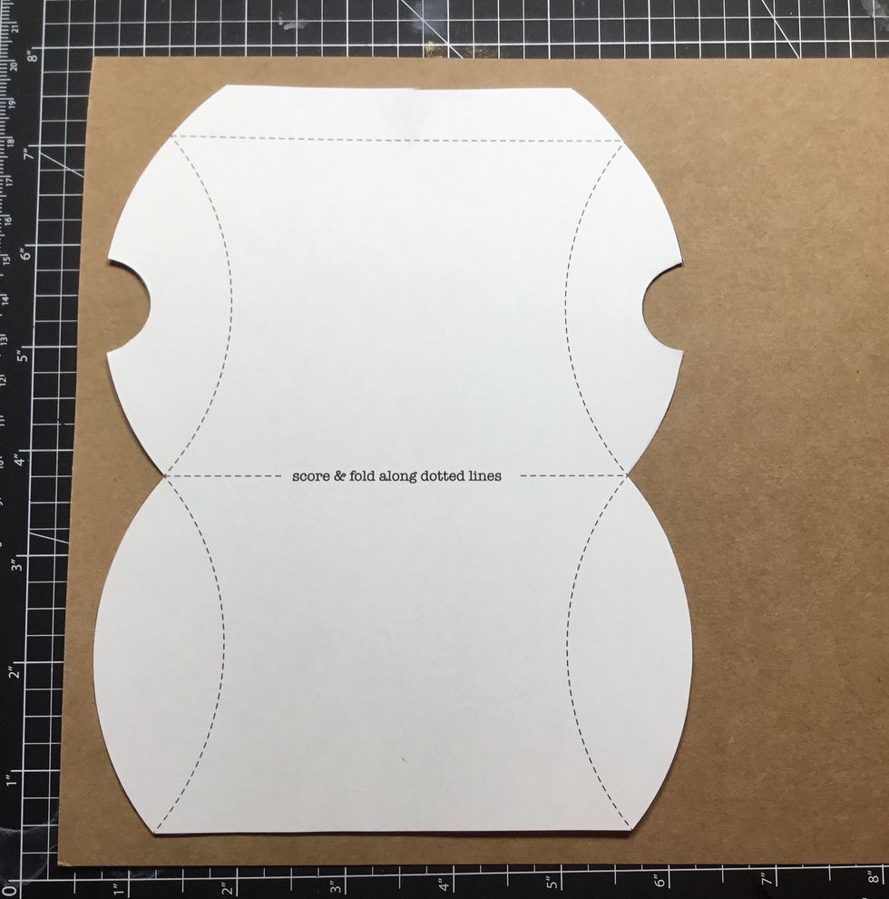 Cover pattern with the paper of your choice. I chose to use a thin kraft cardstock. Cut out and set aside to let glue properly dry.