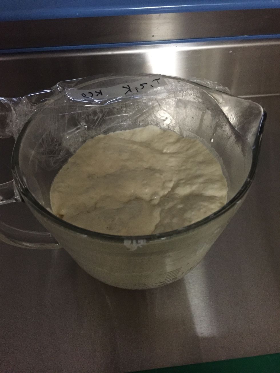 cover & rise until dough doubles in size (about 30 minutes) *preheat over to 350 degrees*