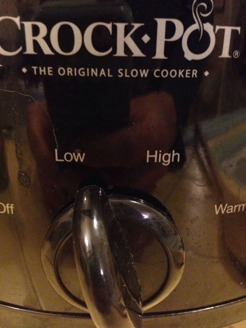 Cover slow cooker and set on low for 8 hours. Walk away.