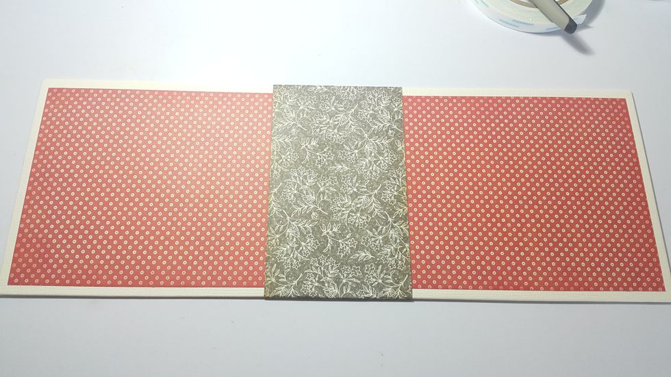 Cover the album binding section with paper of 4"x7-1/2"