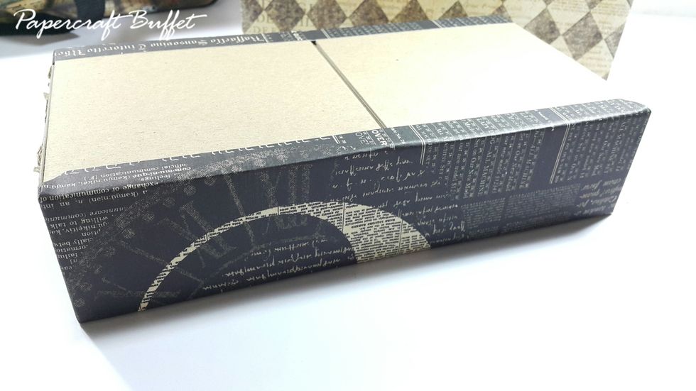 Cover the back of the drawers with 3-1/2"x12" paper