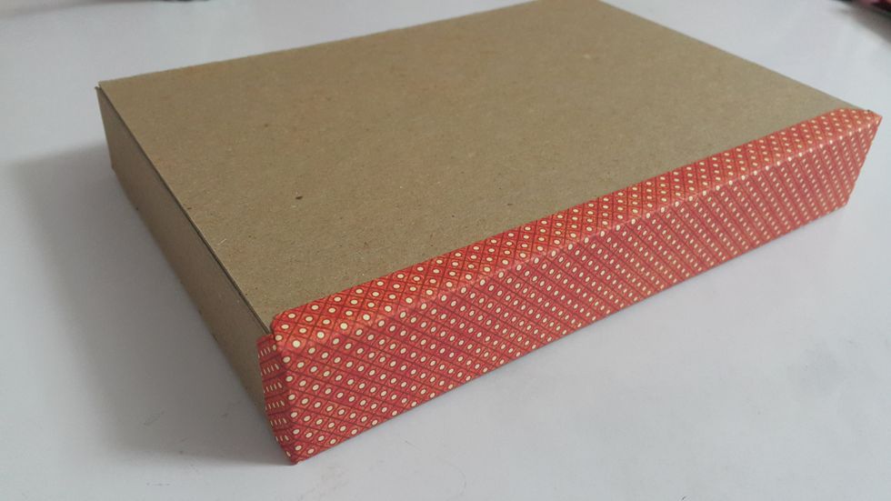 Cover the back with paper 9-1/2"x2-1/4"