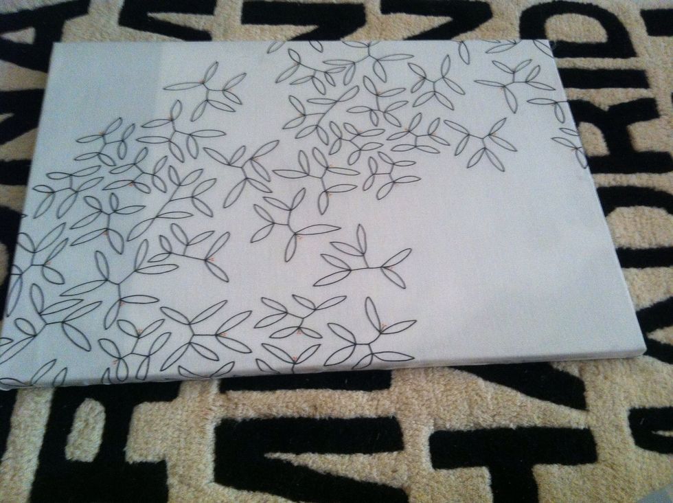 Cover the bored with it and start gluing it on the back side of it. And make sure to keep it tight.