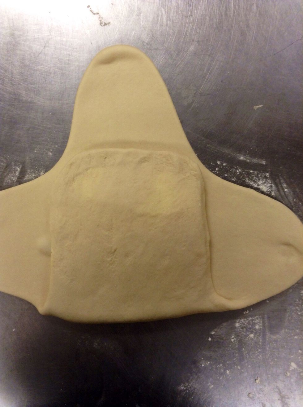 Cover the butter with the flaps!