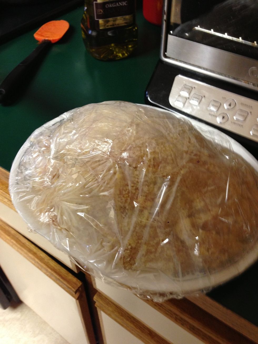 Cover the chicken in plastic wrap, put it in the freezer.