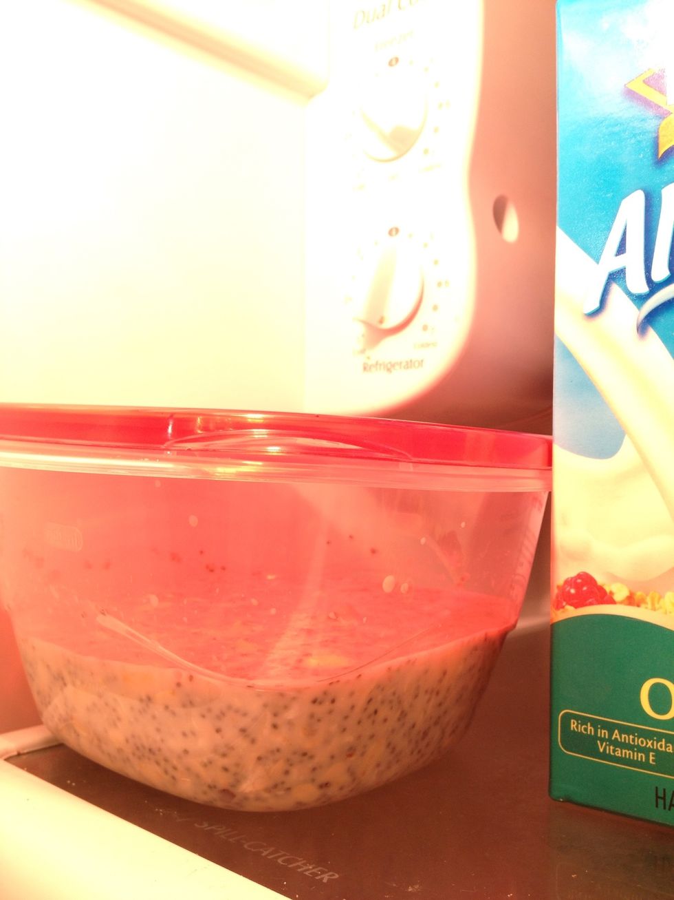Cover the container and place in the fridge overnight.