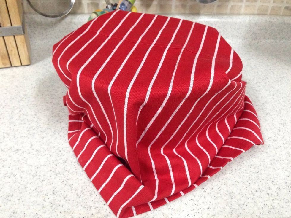 Cover the dough and put it in a warm place