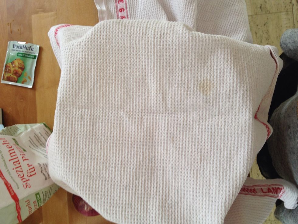 Cover the dough for about 1-2 hours.