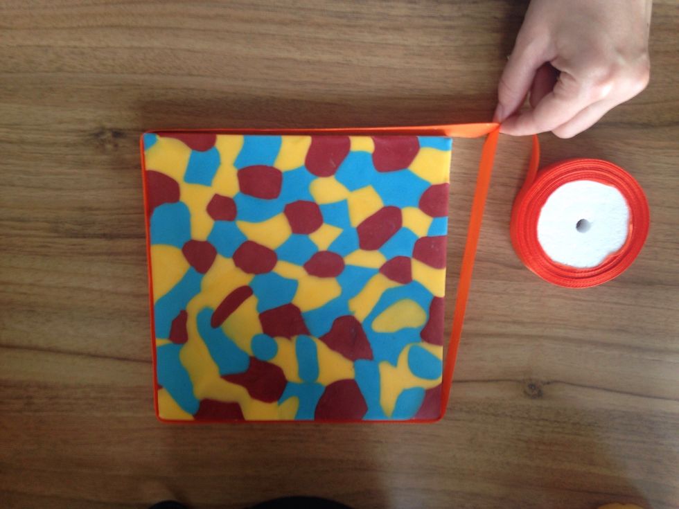 Cover the edges with a ribbon