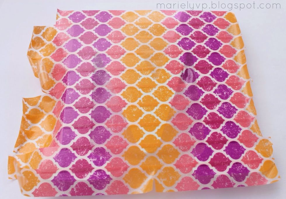 Cover the entire letter with washi tape