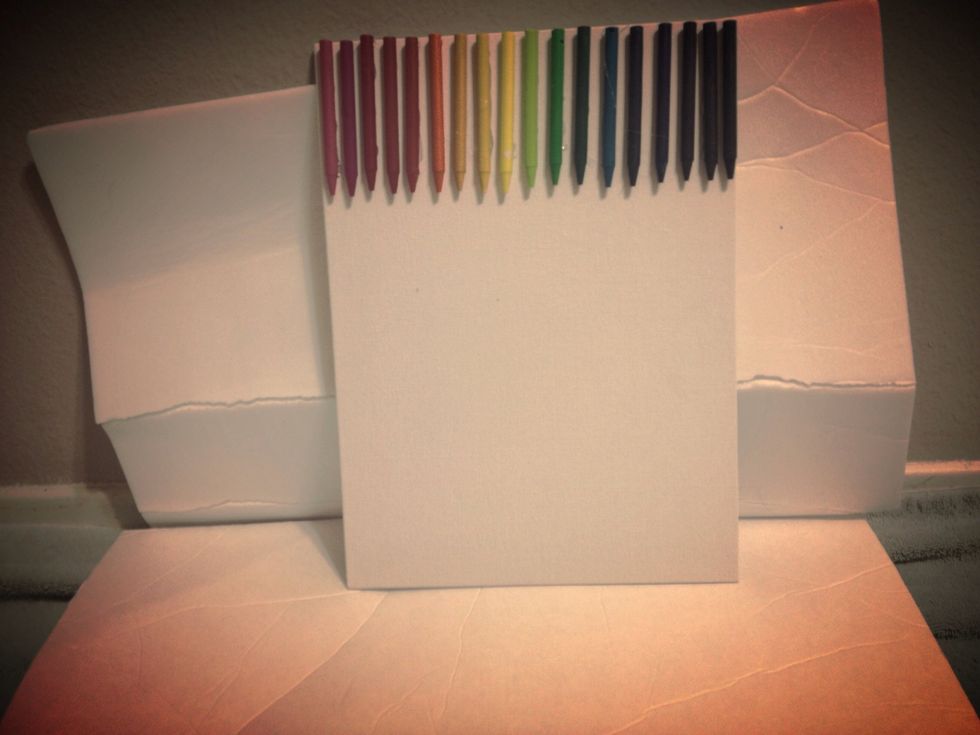 Cover the floor and the wall with paper or a towel.