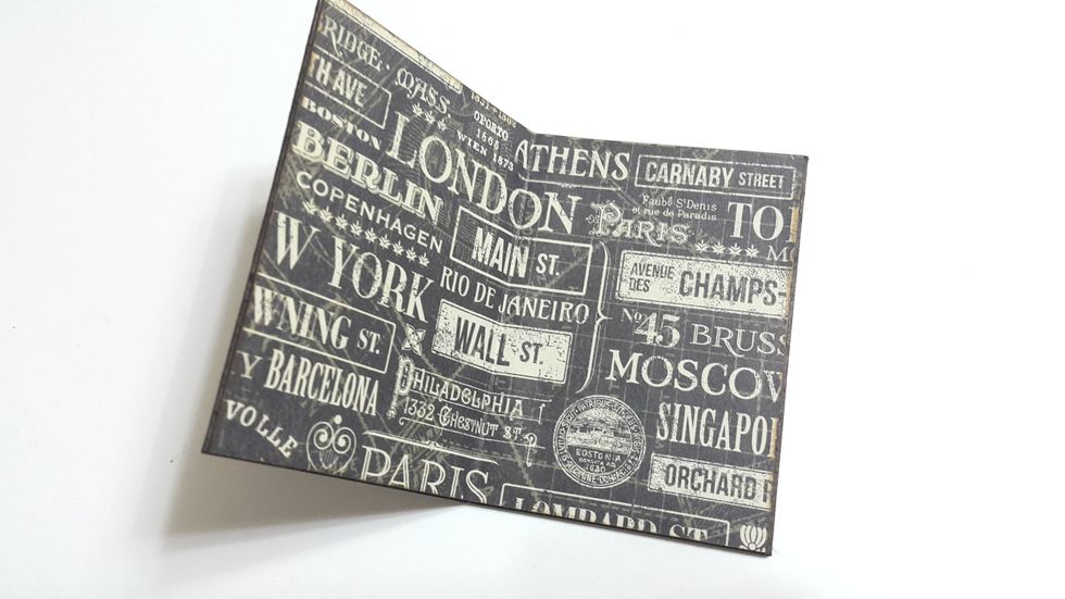 Cover the inside with papers 3-1/2"(W)x5"(L).