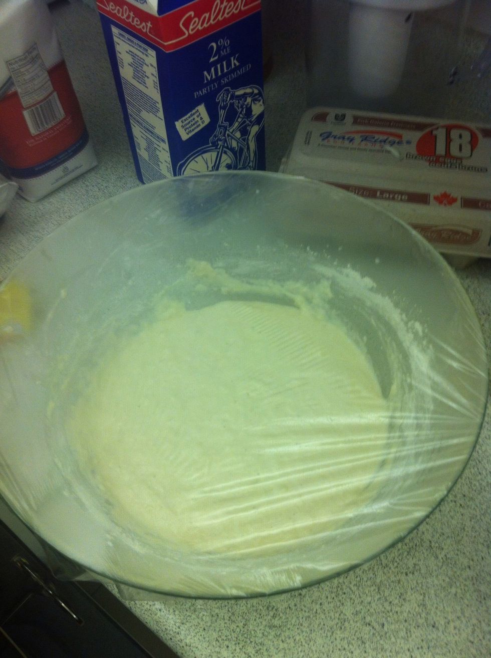 Cover the plate and put it for 30 min into warm place