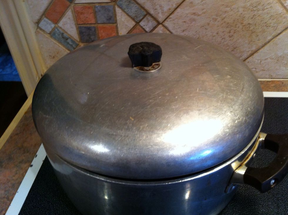 Cover the pot with its lid