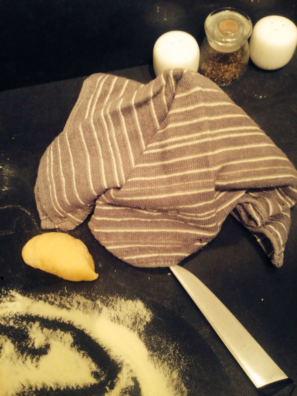 Cover the rest with a towel, otherwise it will dry up!