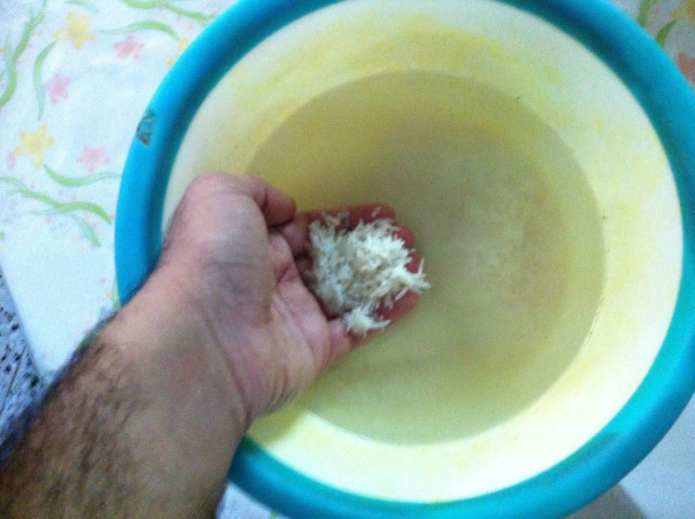 Cover the rice with water and let it soak for 30 or so minutes