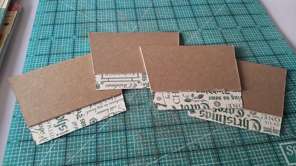 Cover the roof with paper, left 1" as well to connect with the middle piece