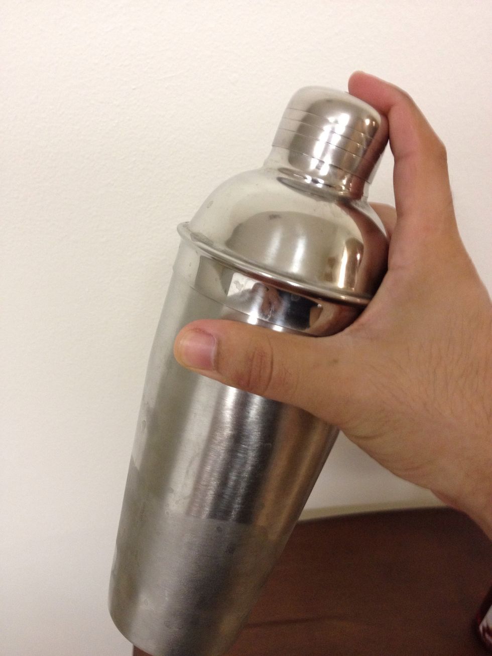 Cover the Shaker/Strainer and SHAKE, SHAKE, SHAKE!!!