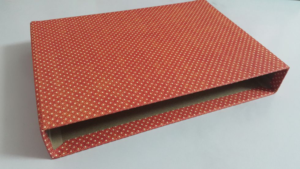 Cover the top with paper 8-1/2"x6-1/2" and the base edge with 1" paper strip