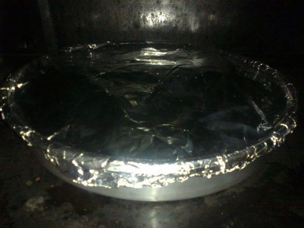 Cover the tray with tin and put it into oven for an hour and half in order to ripen