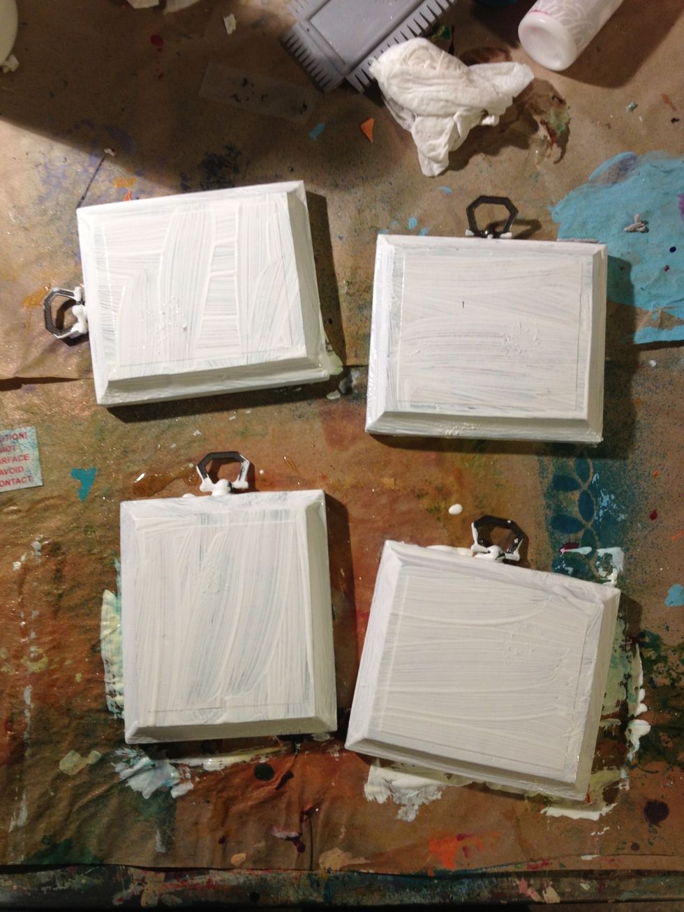 Cover them all in gesso and let dry.