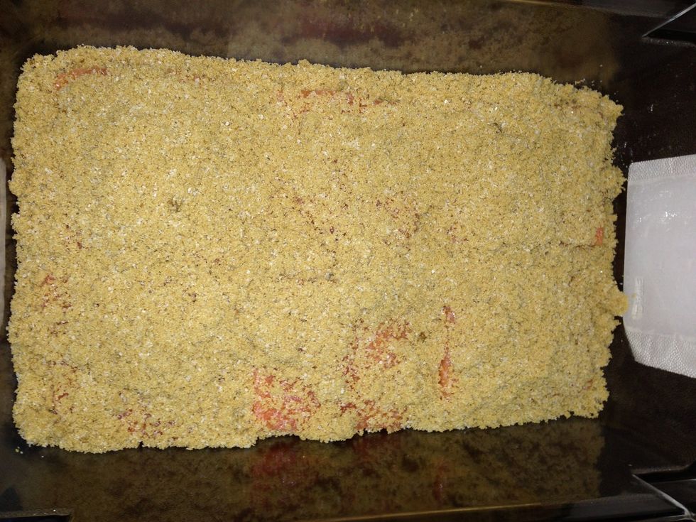 Cover this layer fully with more brine mix.