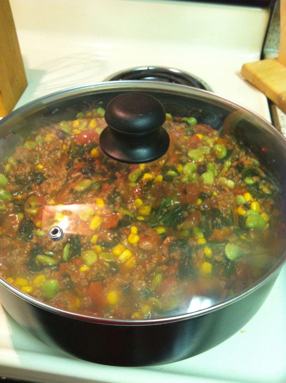 Cover, turn heat up to medium, cook until ready to eat.... Ooooor....\u23e9\u23e9\u23e9