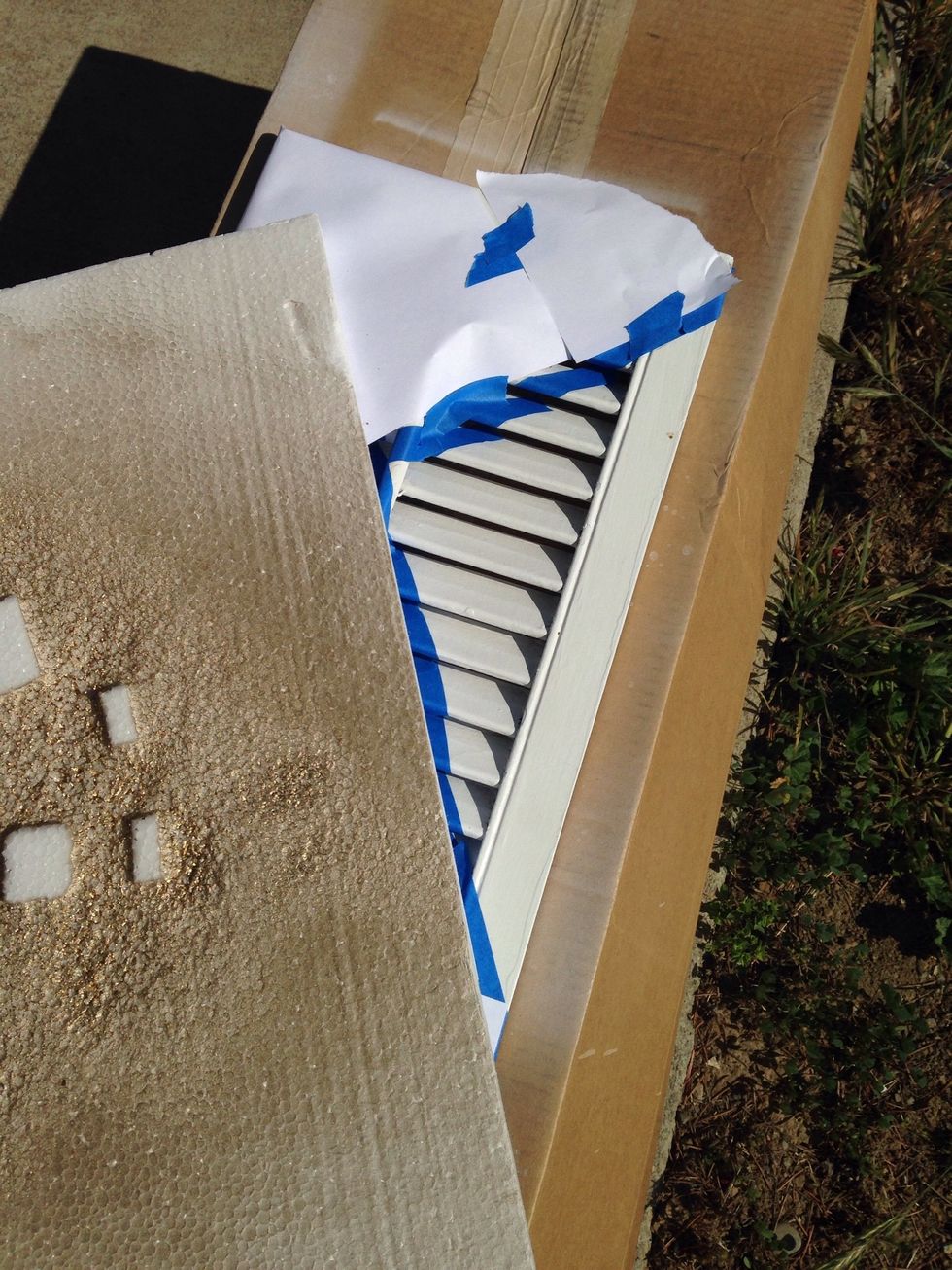 Cover up the sections you aren't painting.