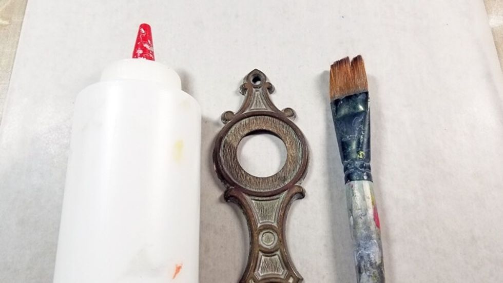 Cover vintage finding with gesso.