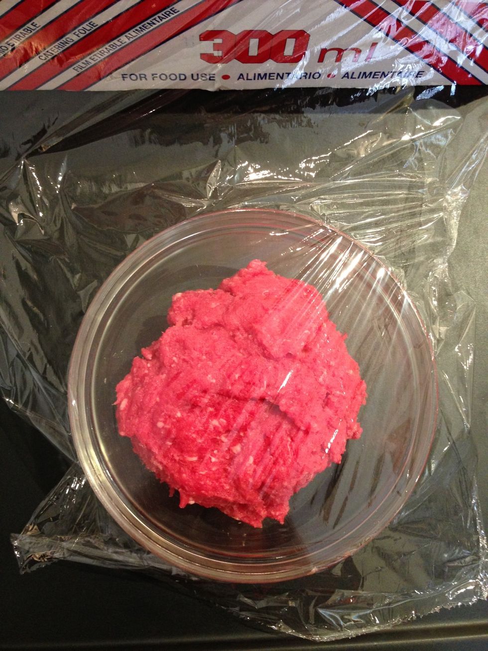 Cover with a cling film and put in the freezer for 1 hr