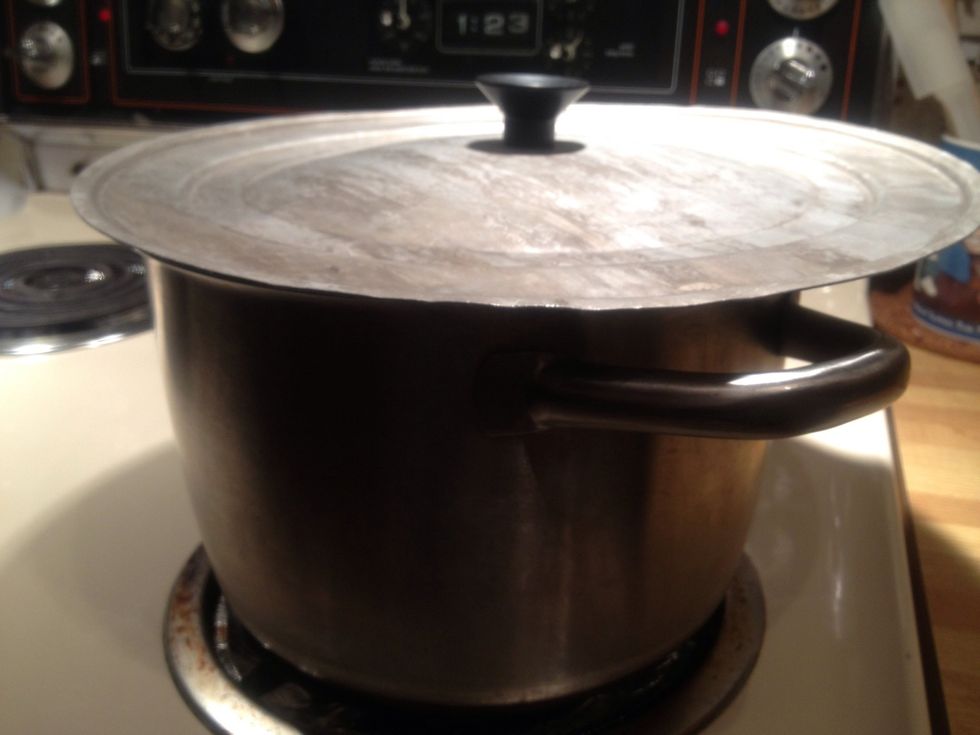 Cover with a loose fitting lid and give it a good shake