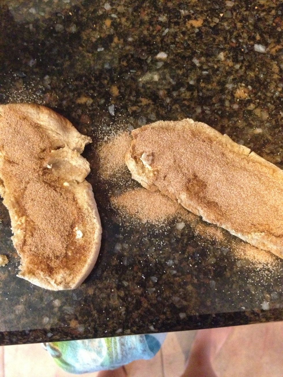 Cover with cinnamon Sugar mix