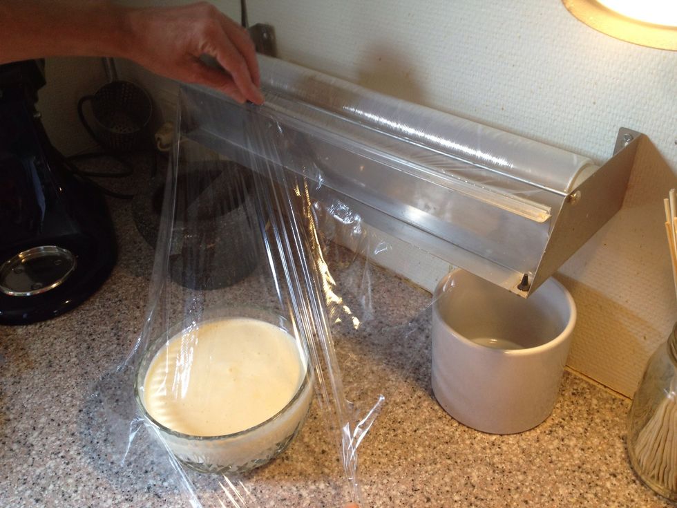 Cover with cling film and put in fridge for at least 2 hours before serving.