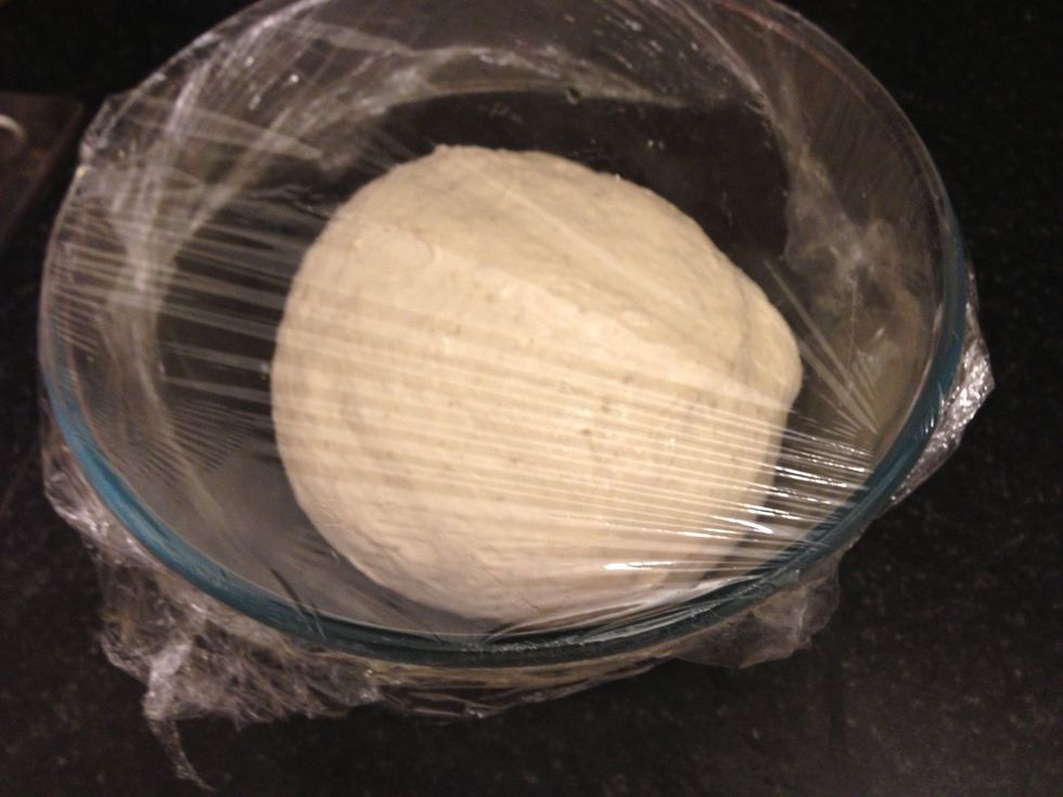 Cover with clingfilm and allow to rest in the bowl for 10 minutes