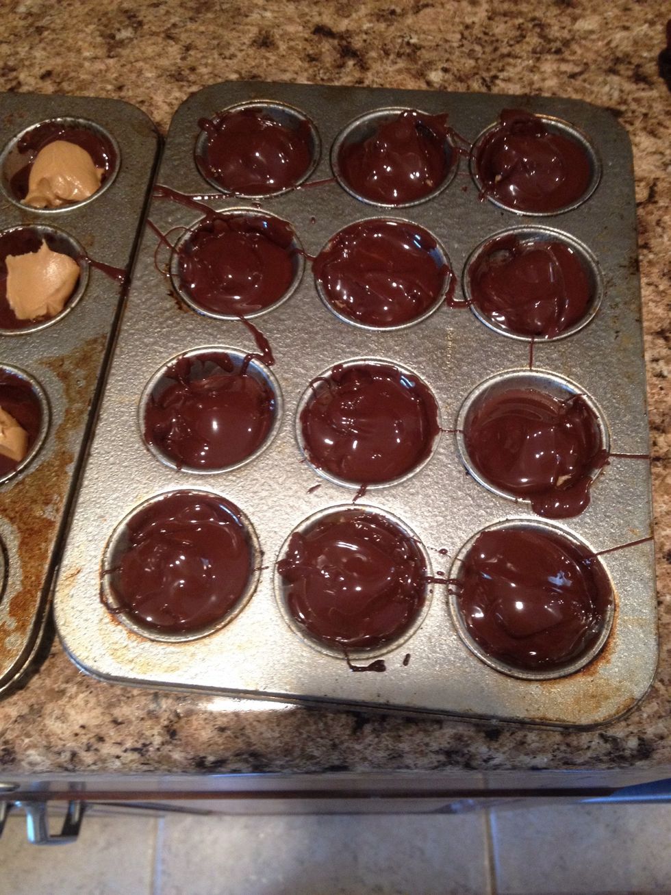 Cover with dark chocolate