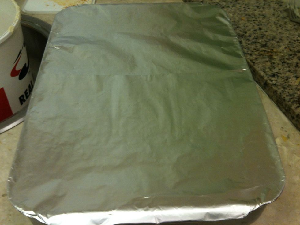 Cover with foil.