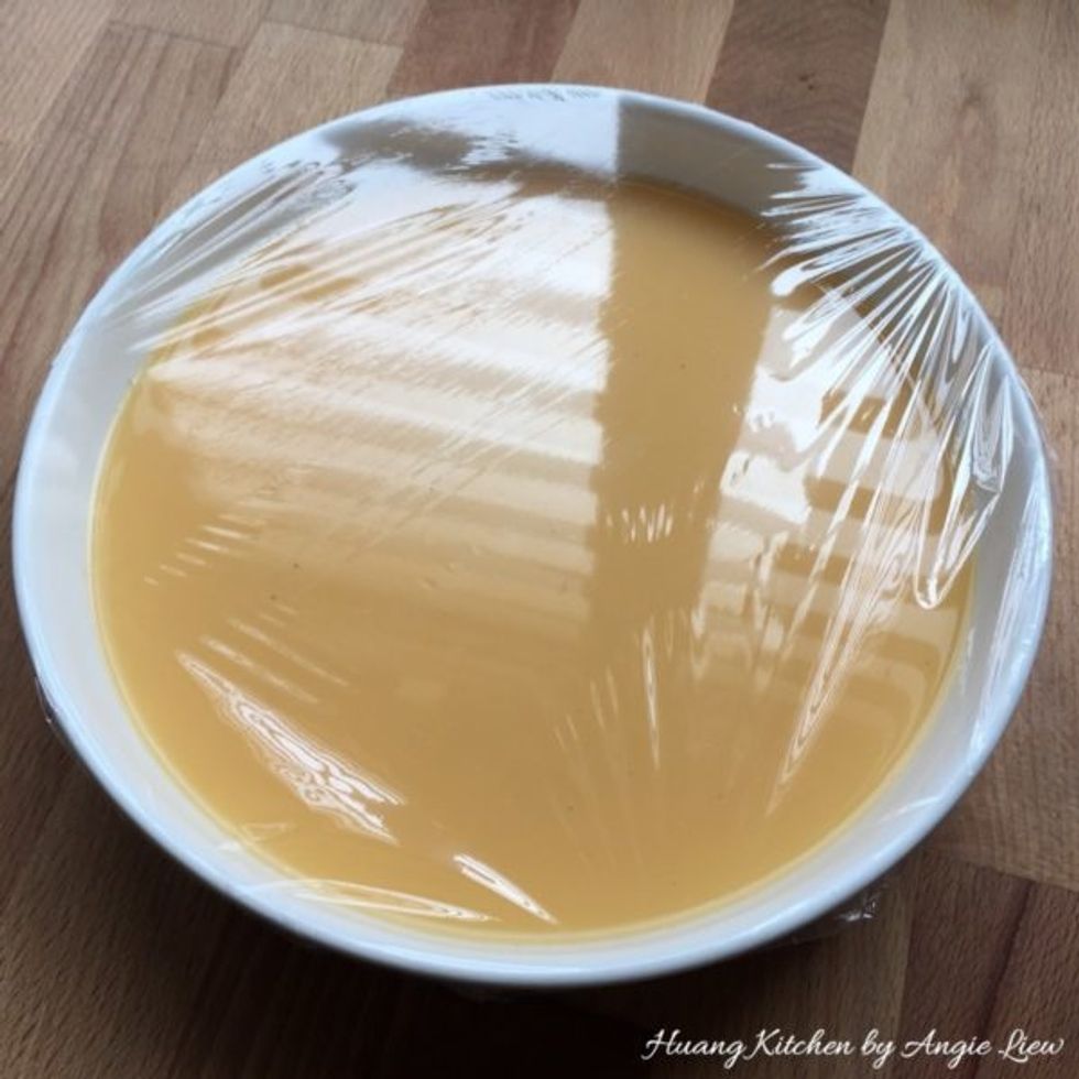 Cover with heatproof cling wrap.