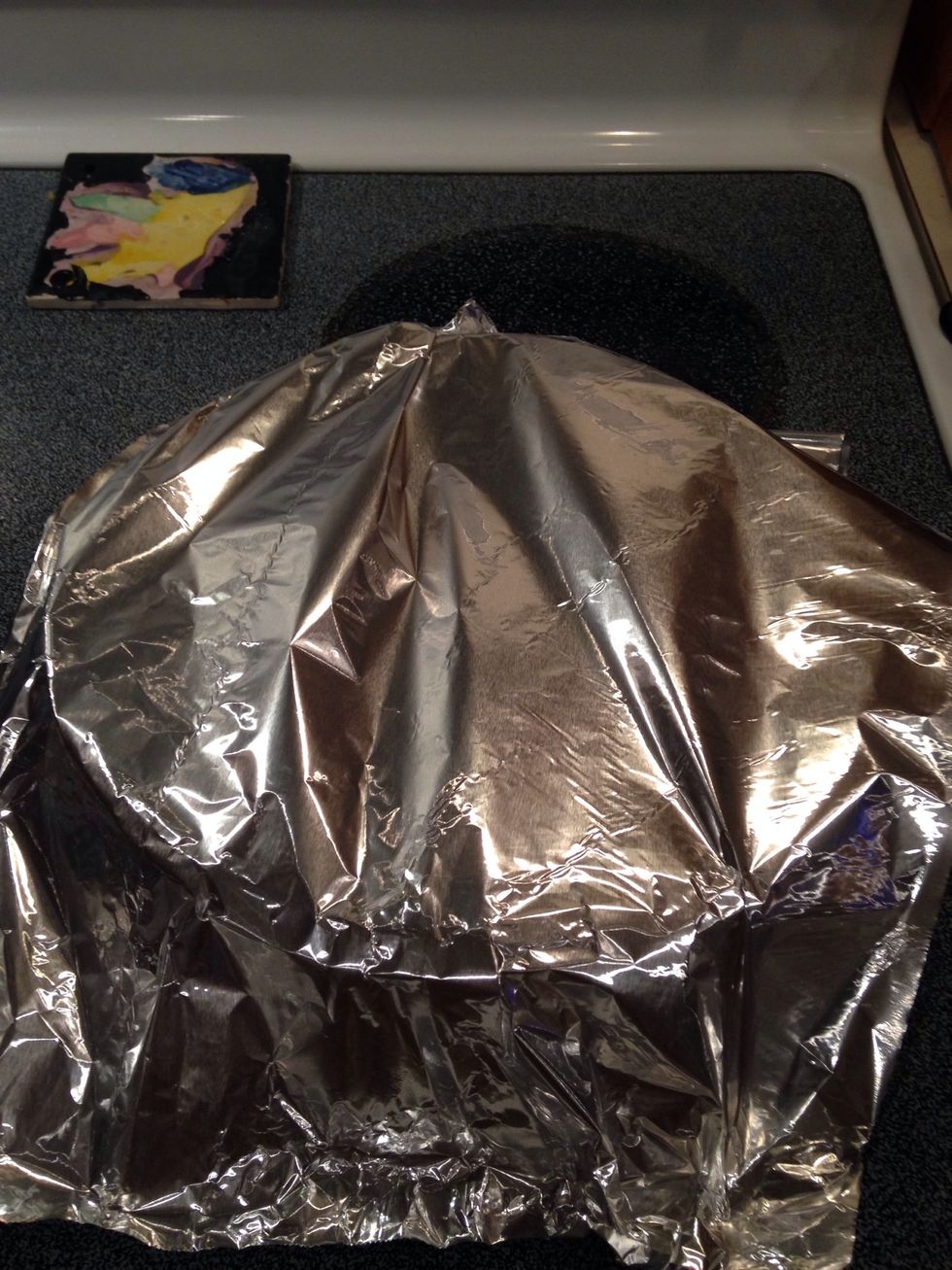 Cover with lid or aluminum foil for a few minutes to allow cheese to melt.