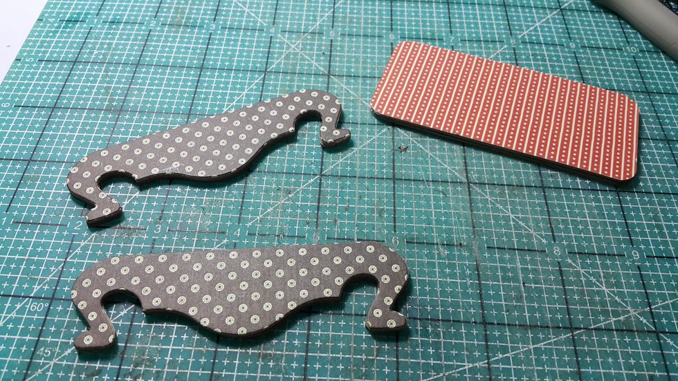 Cover with pattern papers.