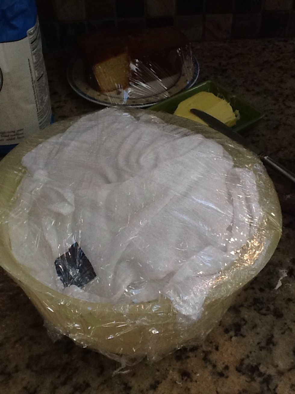 Cover with plastic wrap