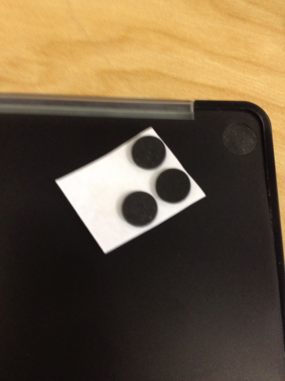 Cover with the felt pads provided.