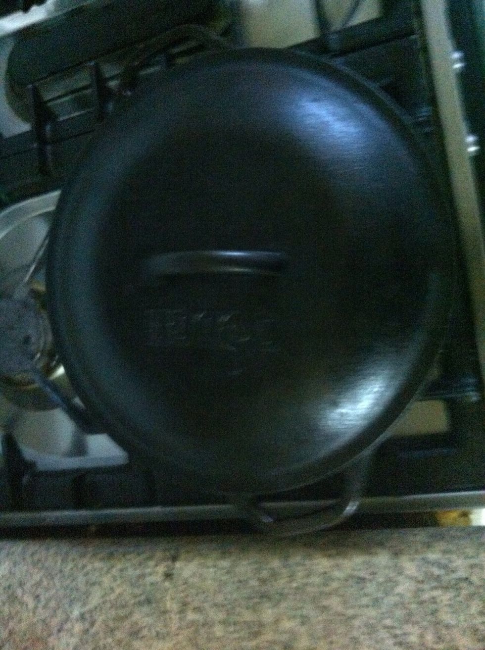 Cover with the hot lid and place into the oven for 30 minutes, then take off the lid and let it bake for 15 more minutes!