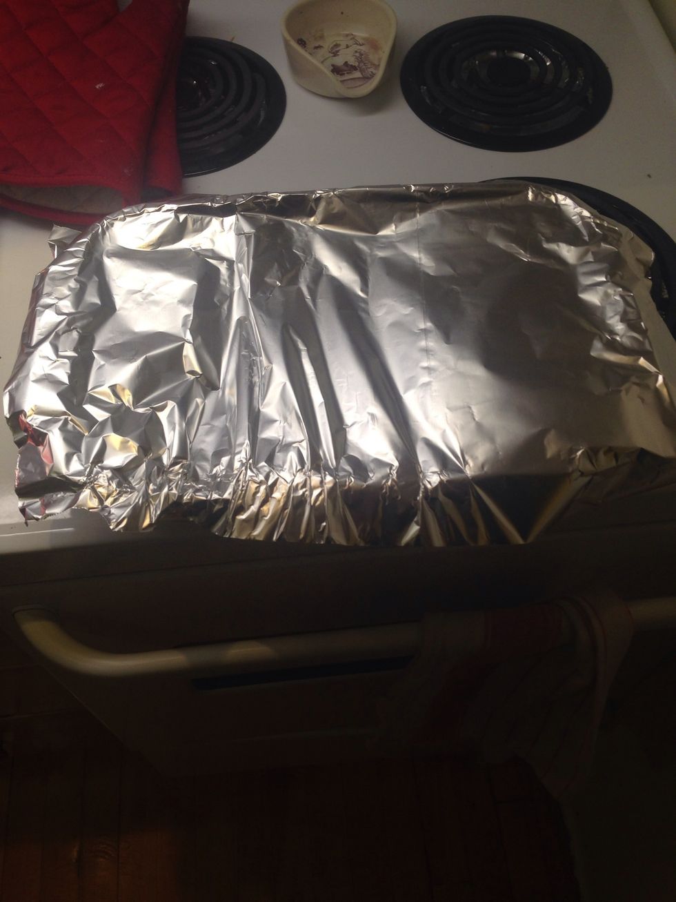 Cover with tin foil and cook for one hour.
