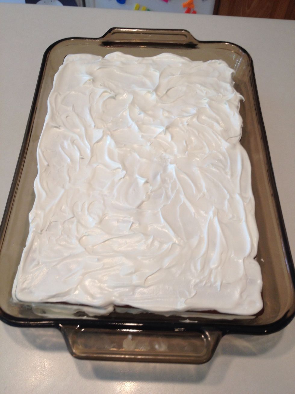 Cover with whipped cream.